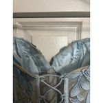 Sherri Hill Strapless sherry hill Formal Dress Lace Up Back Slit Light Blue Prom Gown size 4 Photo 4