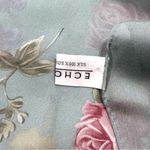 Vintage Echo Light Blue Floral Semi Sheer Scarf Photo 4