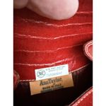Vintage Ann Taylor purse Croc Embossed Leather Italy leather Small Crossbody Red Photo 6