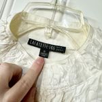 Lafayette 148  Blouse Women Size 10 White Button Up Embroidered Long Sleev Cotton Photo 1