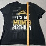 Gildan New  It's My Mom's Birthday T Shirt Womens 2XL Black Graphic Print Tee Top Photo 5