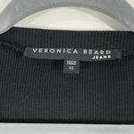 Veronica Beard ‎ Selene Ribbed Ruffle Top Size XS Long Sleeve Black Shirt Photo 4
