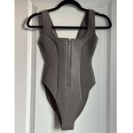 SKIMS Rubbersized Scuba Swim Scoop Neck Onepiece in Gray Chalk, Size XXS Photo 1