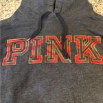 PINK - Victoria's Secret  Gray Hoodie with Red Logo Photo 1