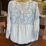 Blue Flowy Lightweight Top Photo 3