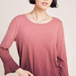 Anthropologie  T.la Tessa Ombre Bell Sleeve Tee Womens Size S Modal T-Shirt Pink Photo 0