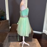Women’s Green Short Homecoming Prom Party Dress Sweetheart Corset Back Size 12 Photo 2