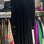 Anthropologie Tach luz black velvet floral collared long sleeve midi smock dress S Photo 12