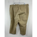 Womans Lands End Capri Pants 20W Tan Zip Clasp Close Pockets Brown Photo 1