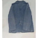 Entro Stretch Denim Light Washed Blazer Size M Fitted 80s 90s Fashion Photo 3