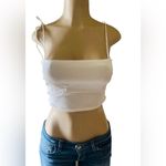 ZARA  Satin  Effect cropped Top with Tie shoulders Photo 1