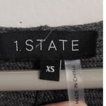 1. State  Balloon Sleeve Ribbed V-Neck Pullover Sweater Medium Grey XS NEW Photo 3