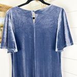 Revelry Reese Velvet Dress Indie Blue Size Large V Photo 3