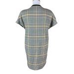 ZARA  Trf Plaid Zip Front Short Sleeve Mini Dress Preppy Chic Small Photo 2