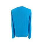 J.Crew Teddie Sweater Long Sleeve Turquoise Blue 100% Cotton Sz XL Photo 2