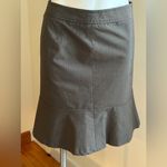 Loft Mini Black Brown Micro Dot Flared Hem Stretch Skirt SZ 2 Photo 0