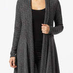 CAbi Cloak Cardigan Womens M Charcoal Gray pen Front Knit Longline Minimalist Photo 0