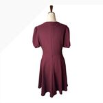 Gal Meets Glam Gal Meets Glam Dress Women 4 Burgundy Kristen Ribbed Knit Fit and Flare Mini Photo 3