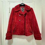 Guess Y2K vintage red suede leather jacket size medium rare!! Photo 0