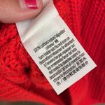 PINK - Victoria's Secret PINK Victoria’s Secrwt bright red open knit oversized sweater, size s, GUC Photo 7