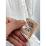 Anthropologie Feather Bone Lucille White Long High-Low Crochet Button Front Top Photo 7