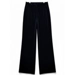 Skies Are Blue Black Velvet Wide Leg Pants Shimmer Small New Years Eve Luxury Photo 3