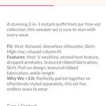 Free People Veda Sweater Set Sz M Photo 4