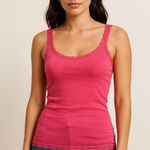 Hollister Gilly Hicks Sydney Pink Lace Trim Tank Top Women’s Small Knit Cami Y2K Vintage Photo 0