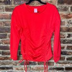 No Boundaries NWT  Red Cinched Pullover Sweatshirt Long Sleeve Womens Size Medium Photo 0