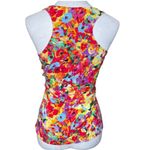 CAbi All Over Floral Watercolor Luisa Racerback Round Neck Tank Top Size Small Photo 3