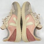 VEJA V-10 Multico Nude Colorblock Sneakers Suede Leather Pink Blue Cream Size 8 Photo 2