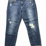 Judy Blue Jeans Slim Fit Distressed Medium Wash Size 15/32 Ankle Crop Mid Rise Photo 0