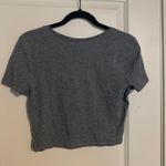 "Trap Queen" Funny Graphic Crop Top Gray Size M Photo 2
