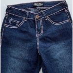 Vintage Be Girl Western Denim Jean Skirt Women’s Sz 3/4 Pink Embroidered Western Blue Photo 1