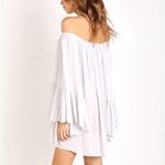 Indah  White Kamani Angel Wing Ruffle Tunic Dress Photo 2
