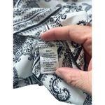 Impressions White & Black Bandana Print High Waisted Wide Leg Palazzo Pants L Photo 1