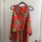 True Destiny  size small orange flower blouse Photo 1