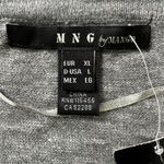 MNG by Mango Gray 100% Cotton Open Front Cardigan Sweater Pockets Womens Large Photo 3