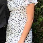 Princess Polly White And Blue Floral Backless Dress Photo 3