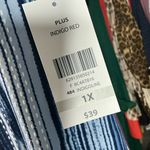 Allison Daley  Blue and White Patterned Short Sleeve Top Photo 6