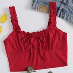 SheIn Ruched Crop Tank Top Photo 0