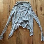 EXPRESS Gray Cardigan Sweater with Asymmetrical Front Photo 0