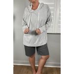 Aerie AE Long Sleeve Gray Hoodie Relaxed Fit Oversized Woman L Light Weight Top Photo 11