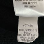Mother the tie up easy black sweatshirt S NWOT 100 percent cotton Photo 2