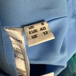 Rebecca Vallance Seychelles Blue Stripe Puff Sleeve Belted Mini Dress Size 8 Photo 13