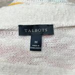 Talbots Slub Boatneck Pullover Sweater Beachy Stripe Medium White Multicolor Photo 4