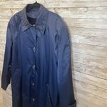 London Fog Vintage Womens 14P Blue Trench Coat Removable Liner Quilted Collar Photo 9