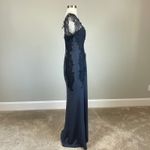 JS Collections  Lace and Crepe Sleeveless A-Line Evening Gown Blue Size 12 Dress Photo 3