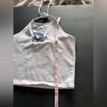 Brandy Melville  JOHN GALT White Halter Tank Top Embroidery Dragon One Size EUC Photo 6