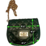 Urban Expression Urban‎ Expressions Quilted Green Mini Bag with Gold Chain Photo 0